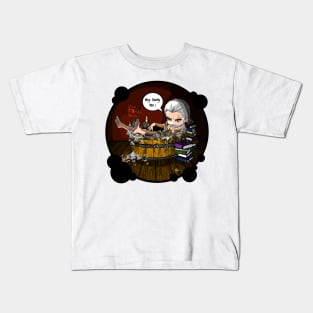 Geralt in Hot Tub (TW3) Kids T-Shirt